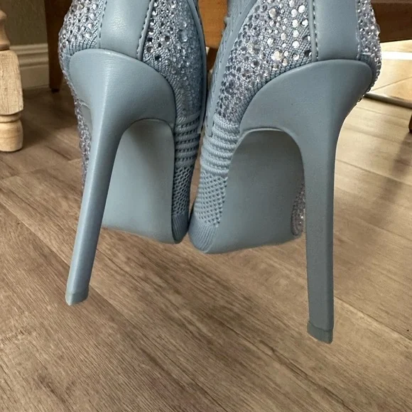 NWT Steve Madden Maxwelle Knit Pointed Toe Boots Blue size 9 - Picture 9 of 13